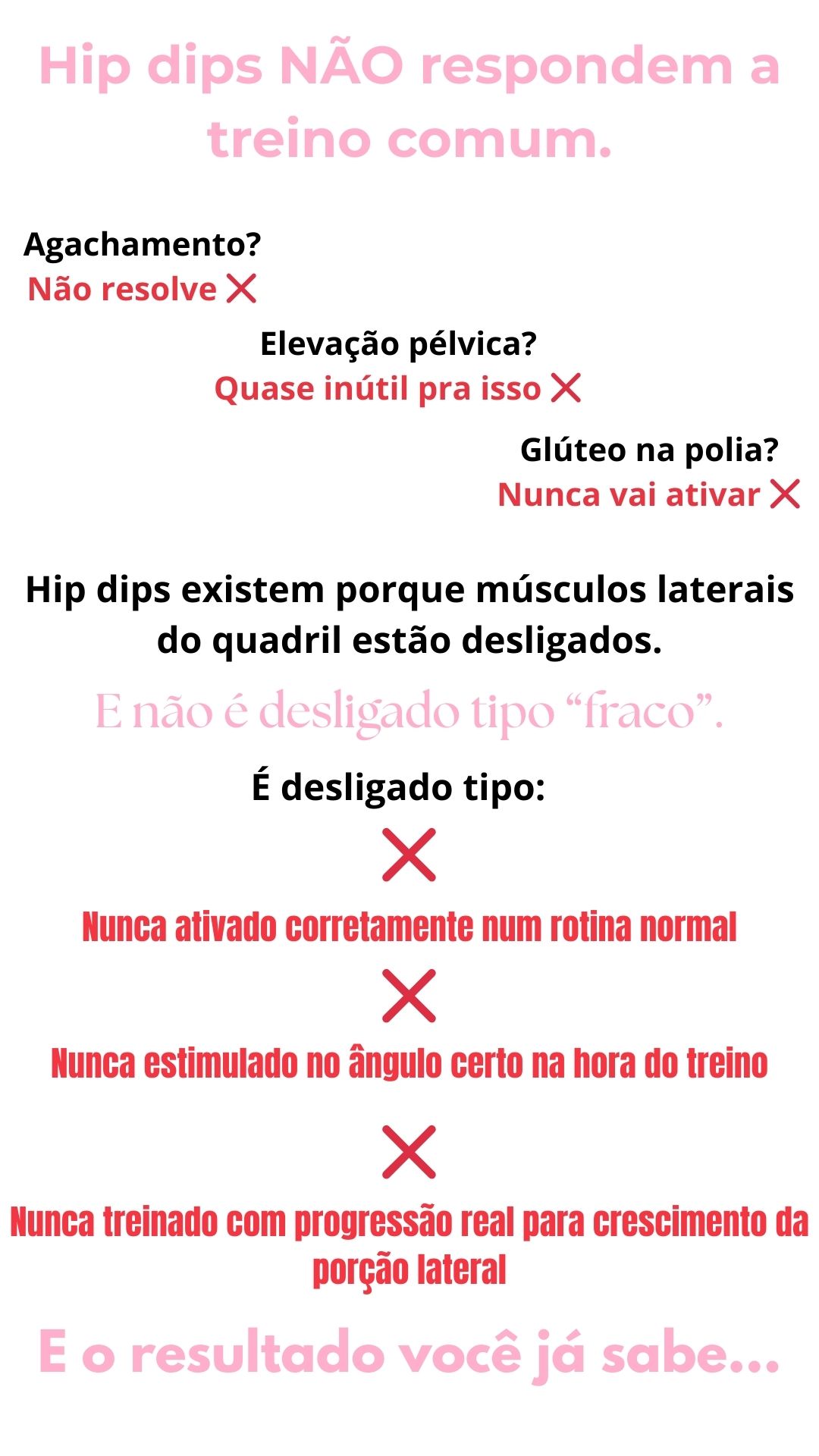 Por que hip dips não respondem a treino comum